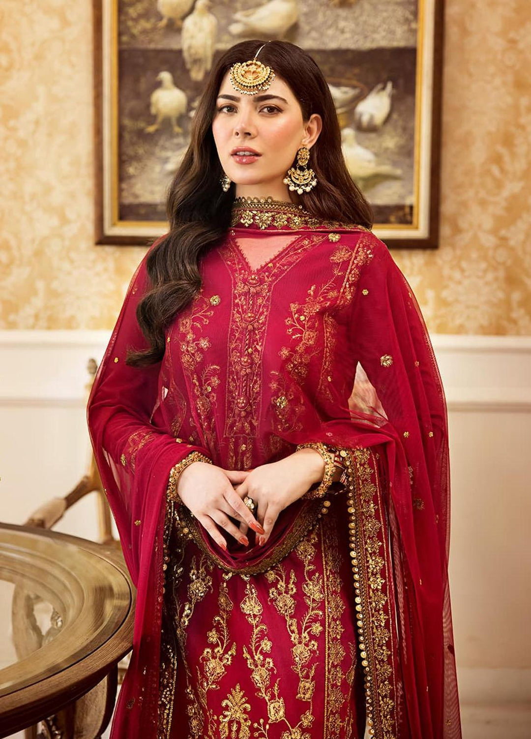 Zari Sitara By Asim Jofa Embroidered Silk Suits Unstitched 3 Piece AJ23ZS AJZS-24 - Luxury Eid Collection