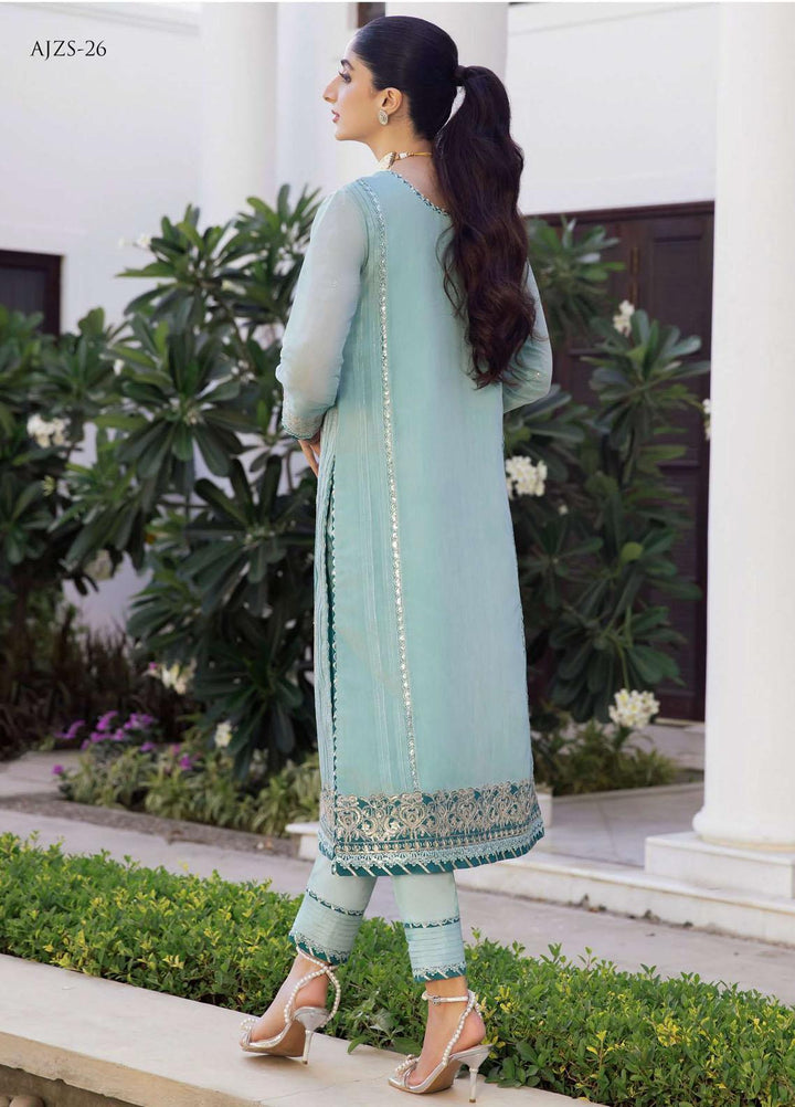 Zari Sitara By Asim Jofa Embroidered Cotton  Unstitched Kurties AJ23ZS AJZS-26 - Luxury Eid Collection