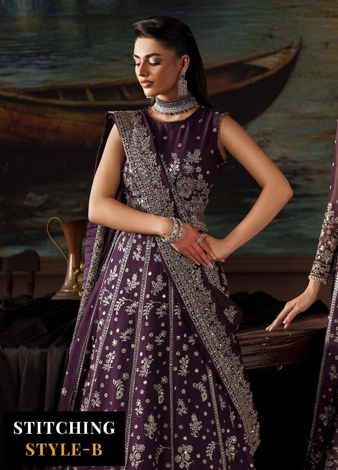 Zarif Embroidered Chiffon Suits Unstitched 3 Piece ZAF25PC Prc-01 Ireleen - Formals Collection