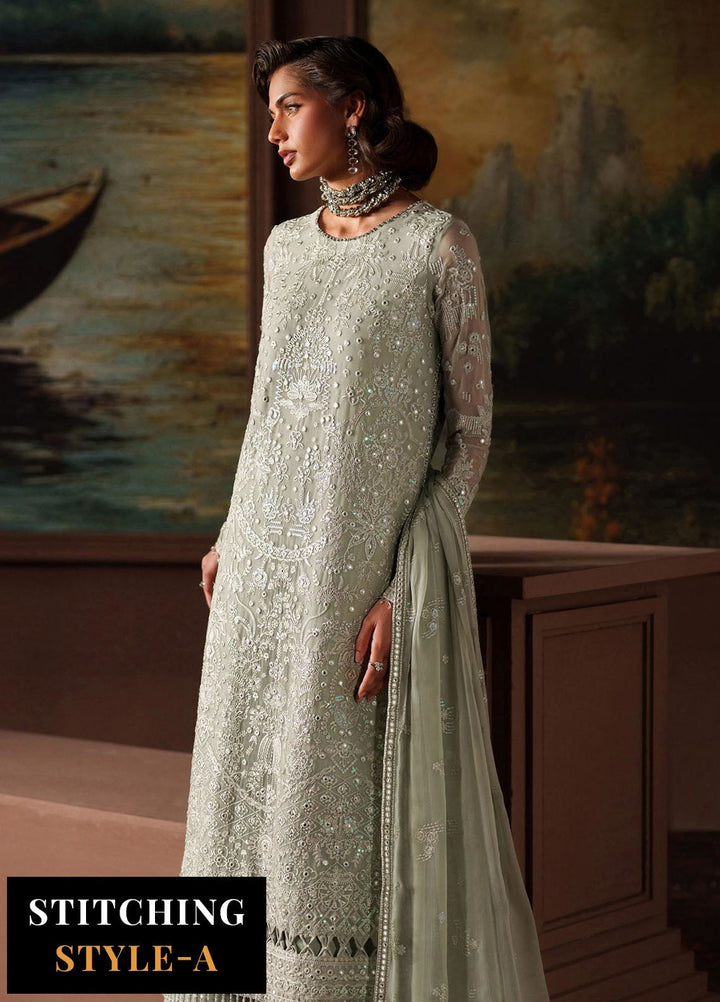 Zarif Embroidered Chiffon Suits Unstitched 3 Piece ZR25UF Prc-02 Ethel - Formals Collection