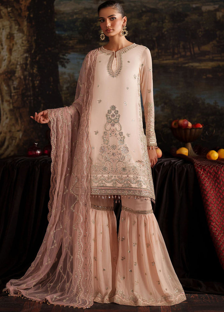 Zarif Embroidered Chiffon Suits Unstitched 3 Piece ZR25UF Prc-08 Lucia - Formals Collection