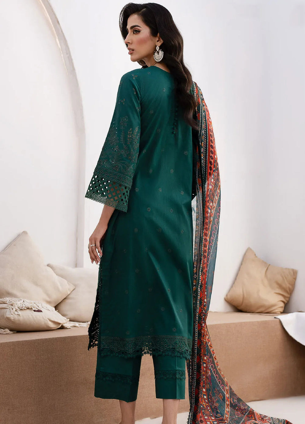 Zarif Embroidered Lawn Unstitched Suit 3 Piece ZF24E ZL 01 Maple - Eid Collection