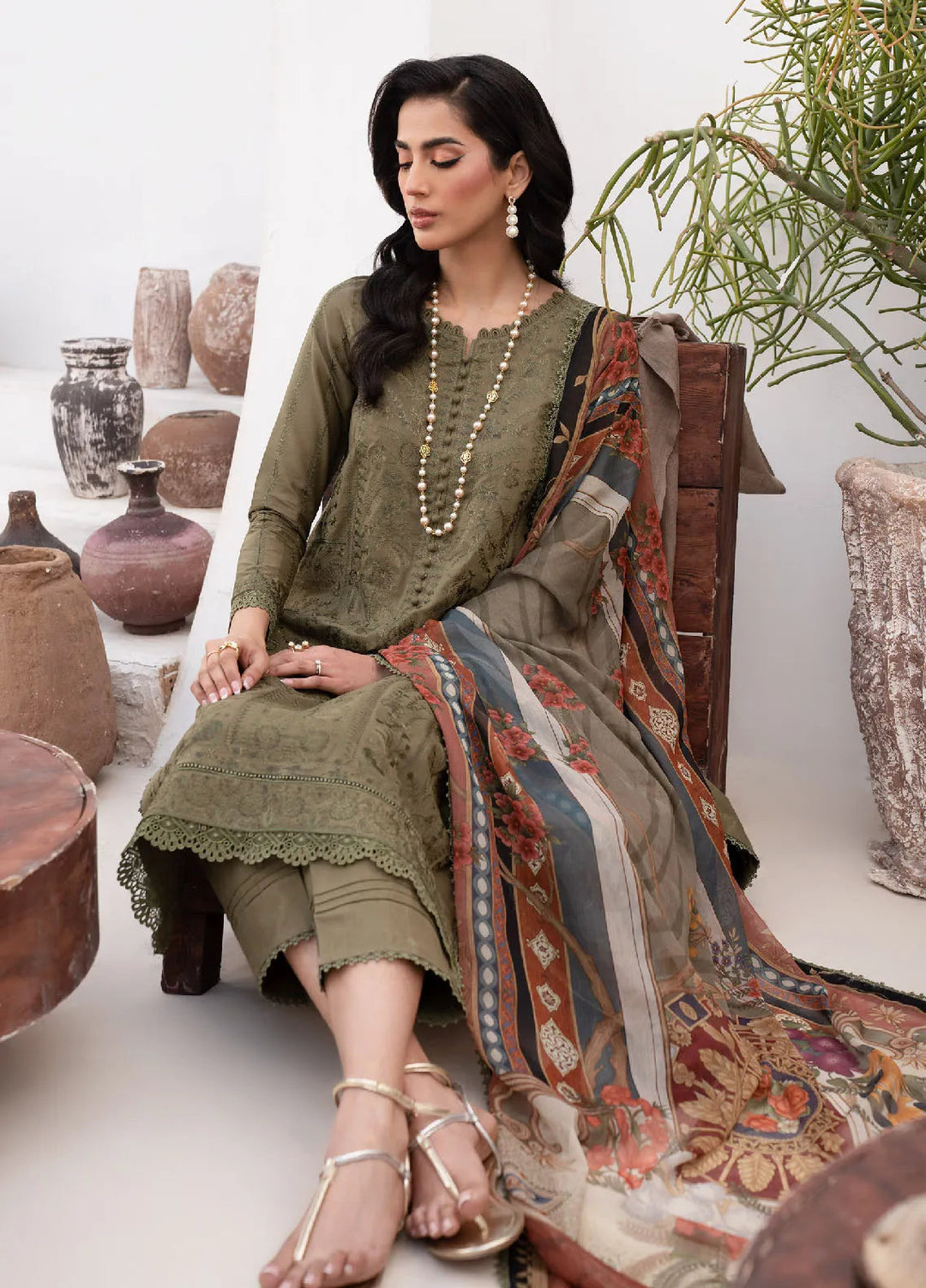 Zarif Embroidered Lawn Unstitched Suit 3 Piece ZF24E ZL 06 Remiah - Eid Collection