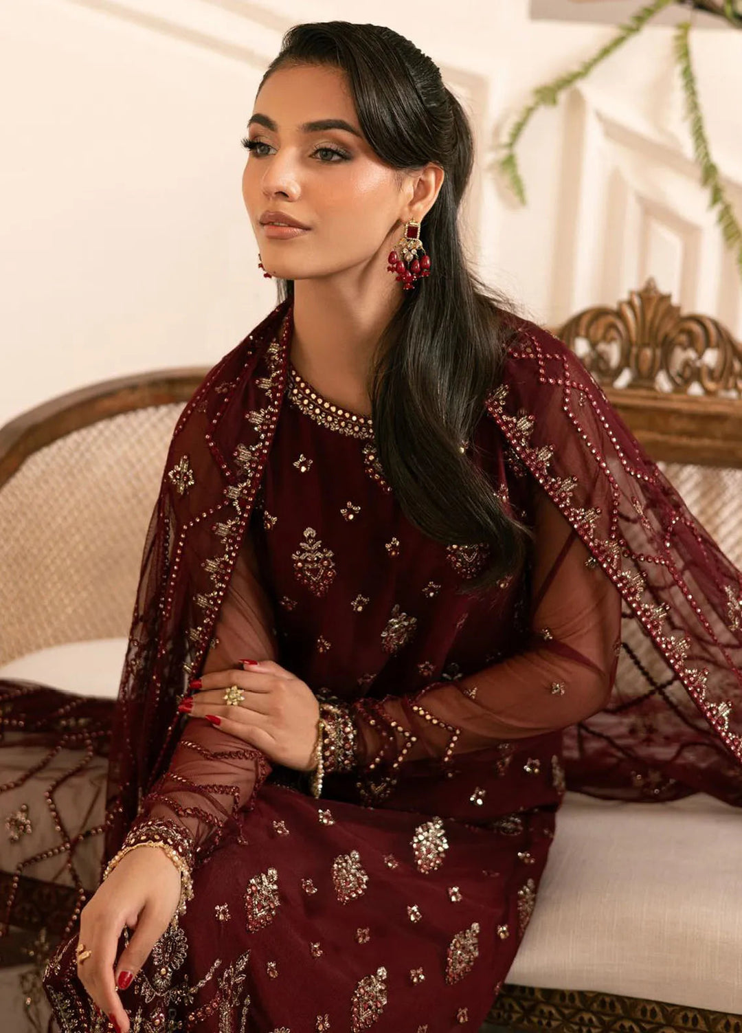 Zarif Embroidered Net Suit Unstitched 3 Piece ZR25UF ZRF-004 Amal - Formal Collection