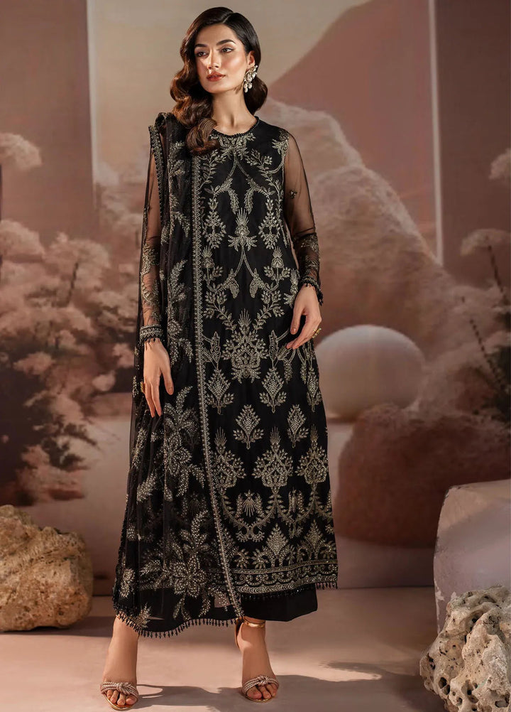 Zarif Embroidered Net Suit Unstitched 3 Piece ZR25UF ZRF001 - Renisa - Formal Collection