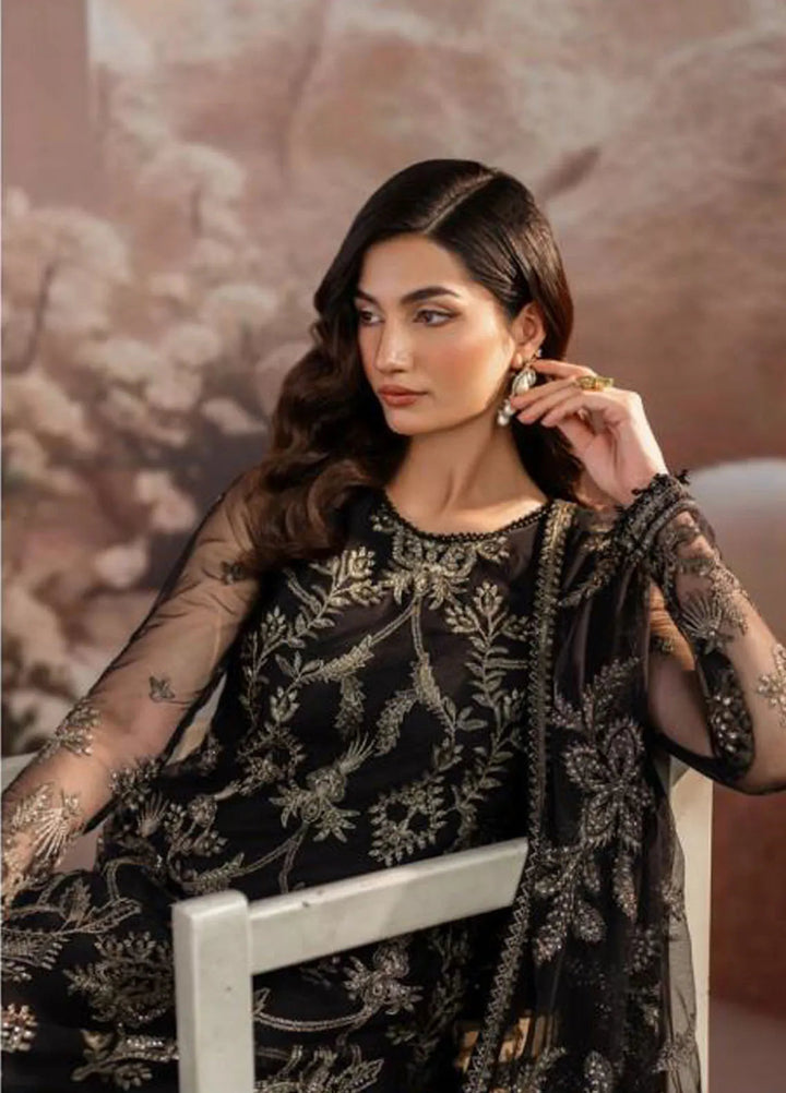 Zarif Embroidered Net Suit Unstitched 3 Piece ZR25UF ZRF001 - Renisa - Formal Collection