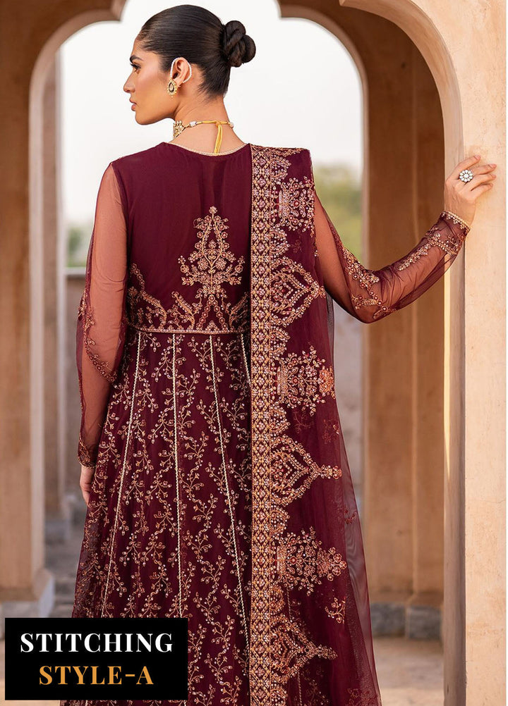 Zarif Embroidered Net Suits Unstitched 3 Piece ZR25UF SBA-01 Elif - Formals Collection