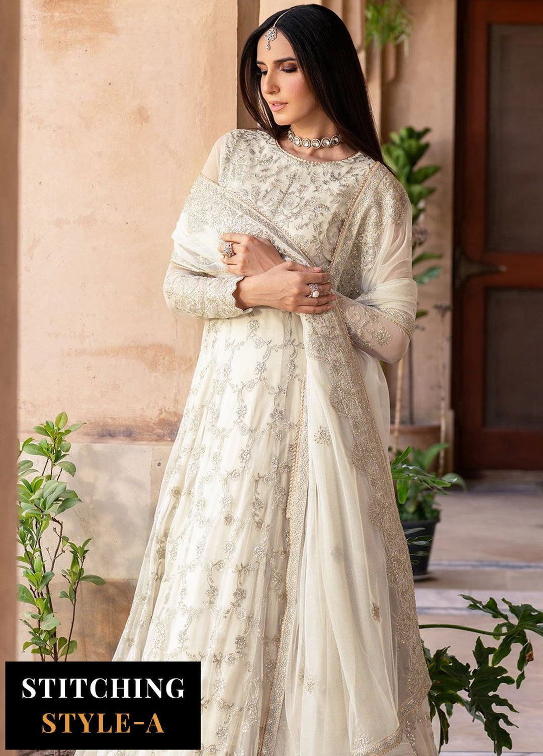 Zarif Embroidered Net Suits Unstitched 3 Piece ZR25UF SBA-02 Miran - Formals Collection