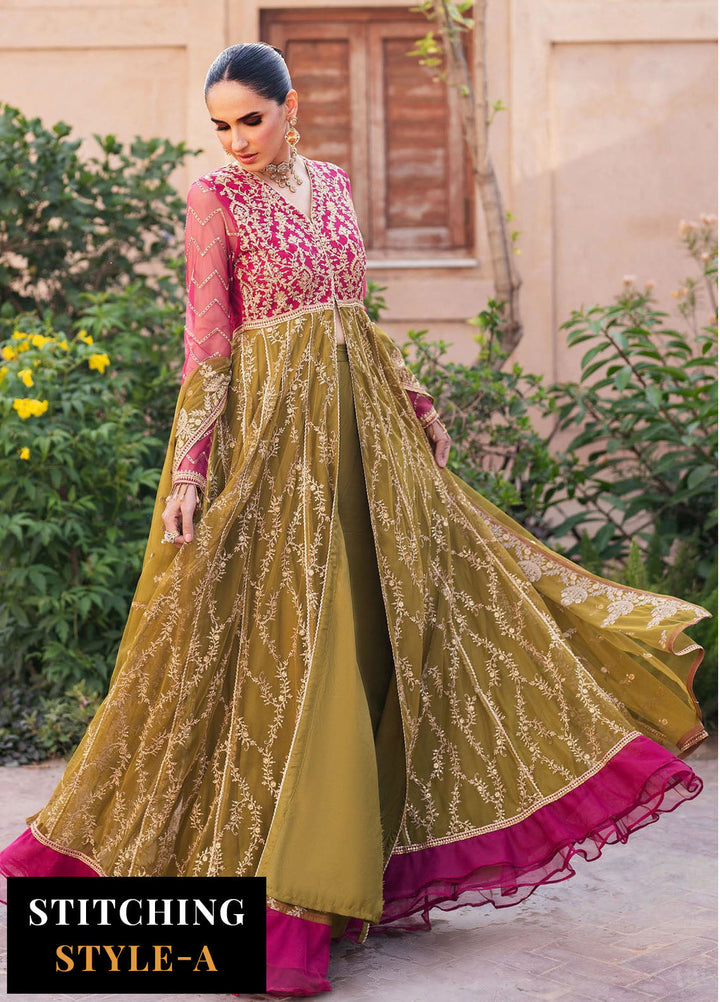 Zarif Embroidered Net Suits Unstitched 3 Piece ZR25UF SBA-03 Lara - Formals Collection