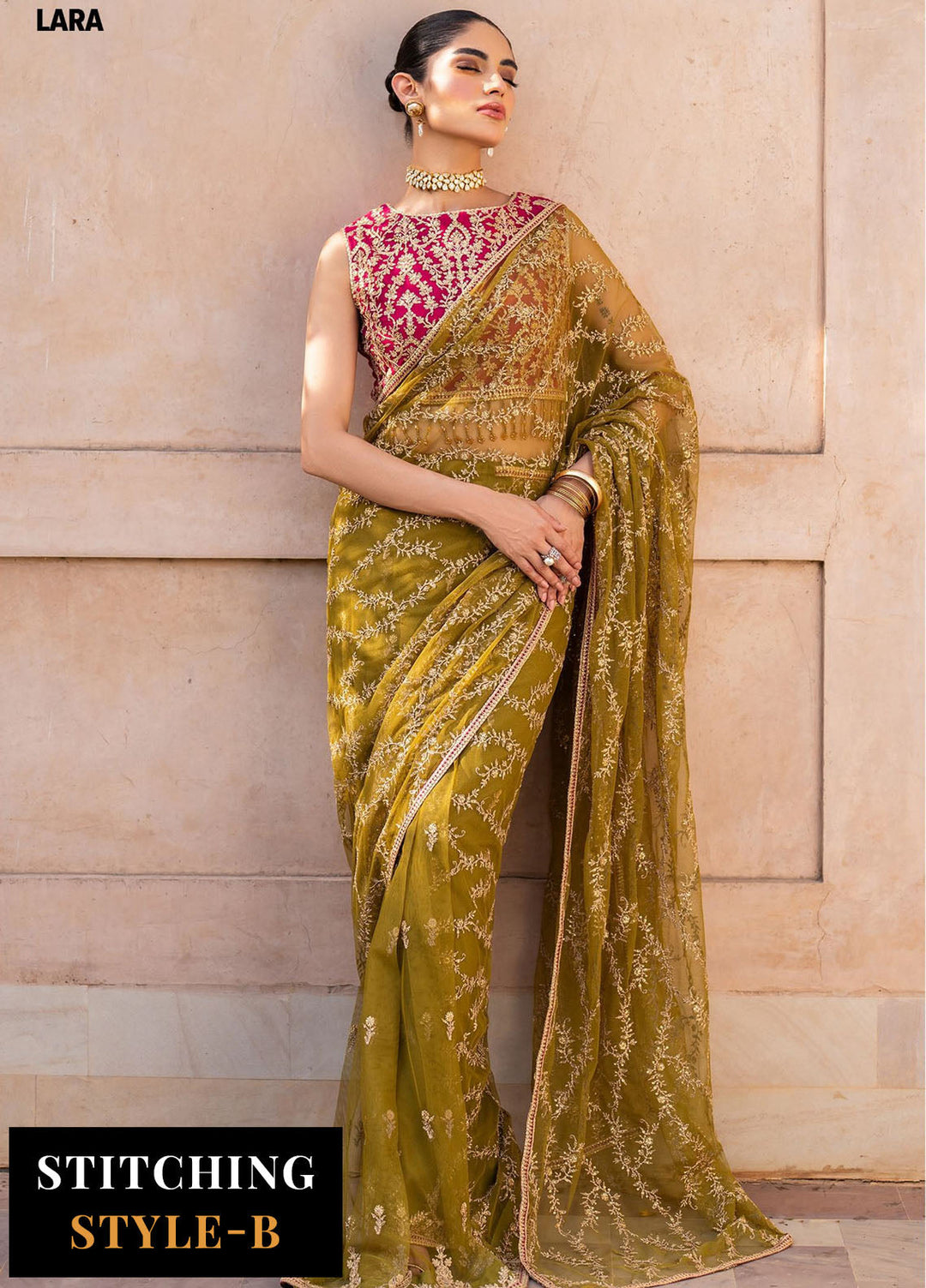 Zarif Embroidered Net Suits Unstitched 3 Piece ZR25UF SBA-03 Lara - Formals Collection