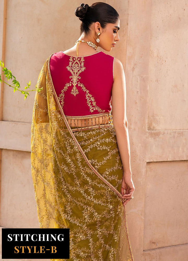 Zarif Embroidered Net Suits Unstitched 3 Piece ZR25UF SBA-03 Lara - Formals Collection