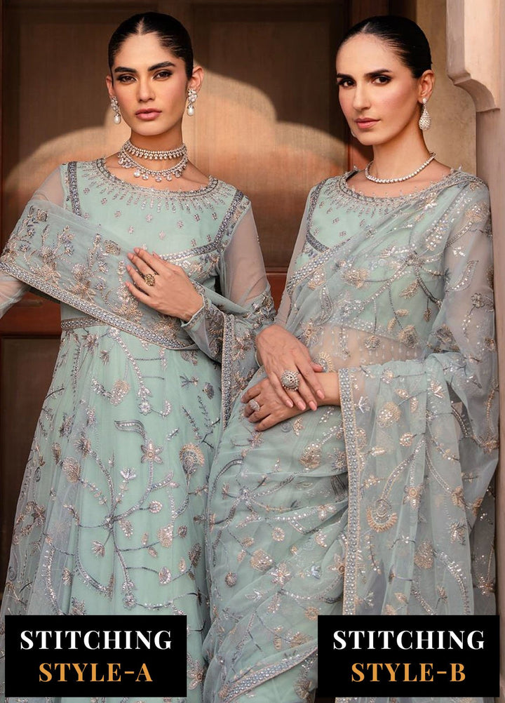 Zarif Embroidered Net Suits Unstitched 3 Piece ZF25SN SBA-06 Inseesa - Formals Collection