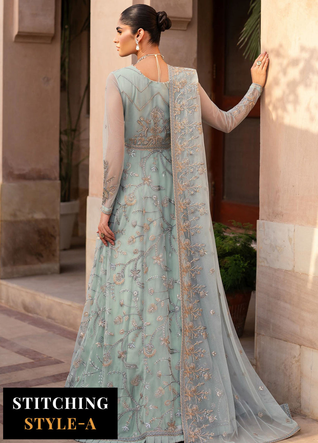 Zarif Embroidered Net Suits Unstitched 3 Piece ZF25SN SBA-06 Inseesa - Formals Collection