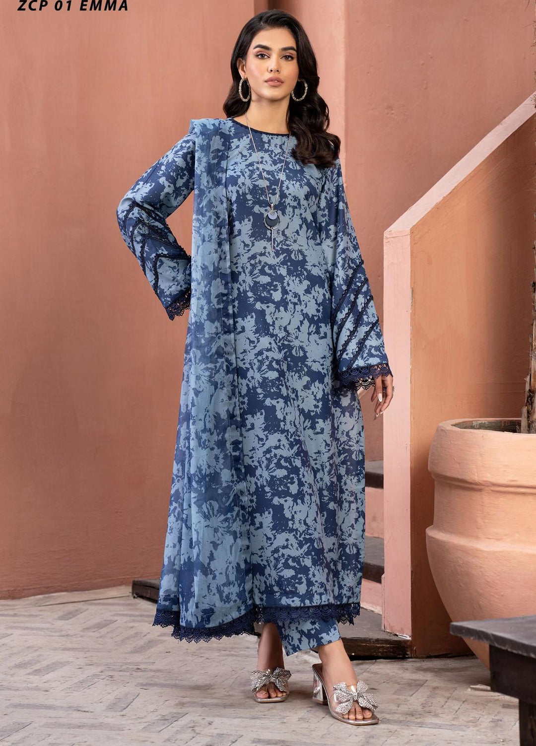 Zarif Printed Cambric Suits Unstitched 3 Piece ZF24P ZCP 01 Emma - Casual Collection