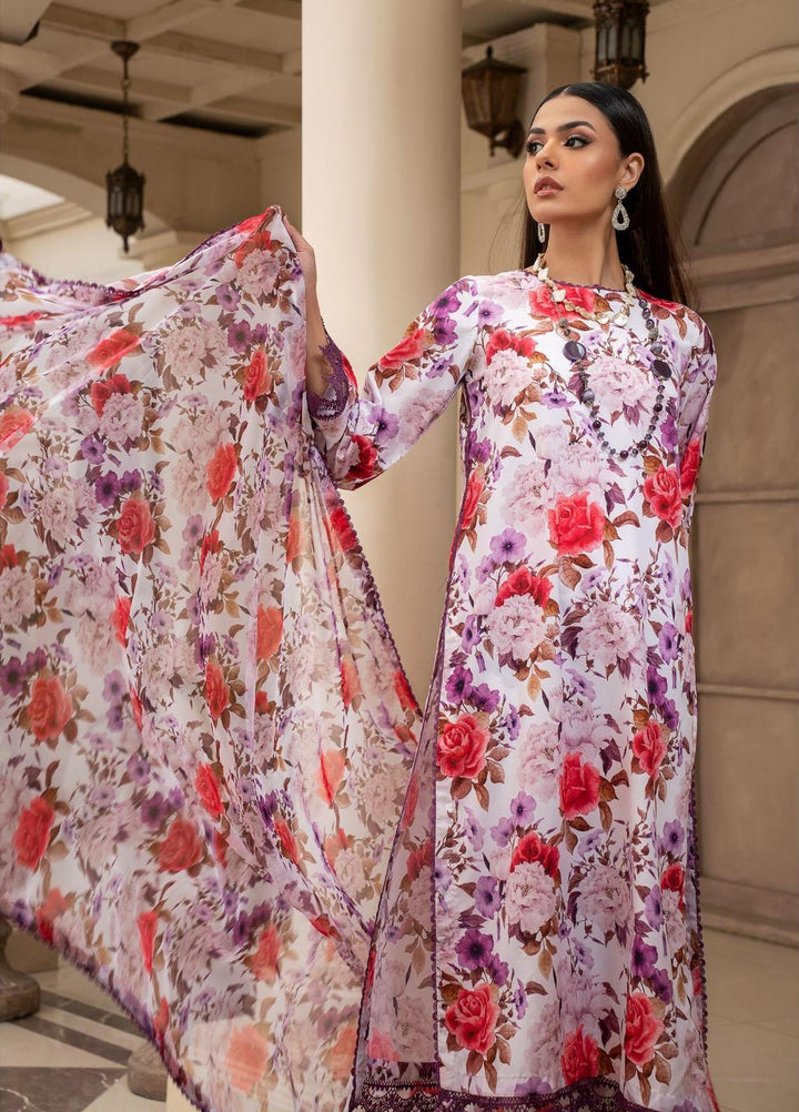 Zarif Printed Georgette Suits Unstitched 3 Piece ZF23PG ZPR 03 Celina - Formal Collection