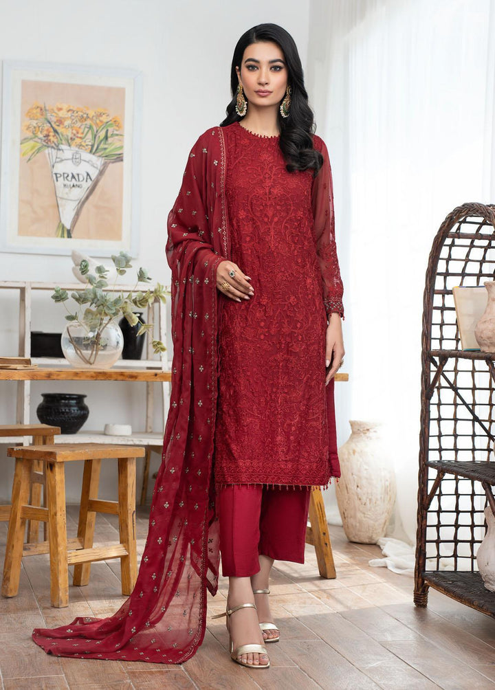 Zarif Pret Embroidered Chiffon 3 Piece Suit Rosie