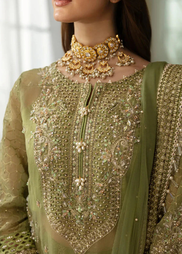 Zarin by Eleshia Embroidered Cotton Net Suits Unstitched 3 Piece ELS24ZL Jasmine - Formal Collection