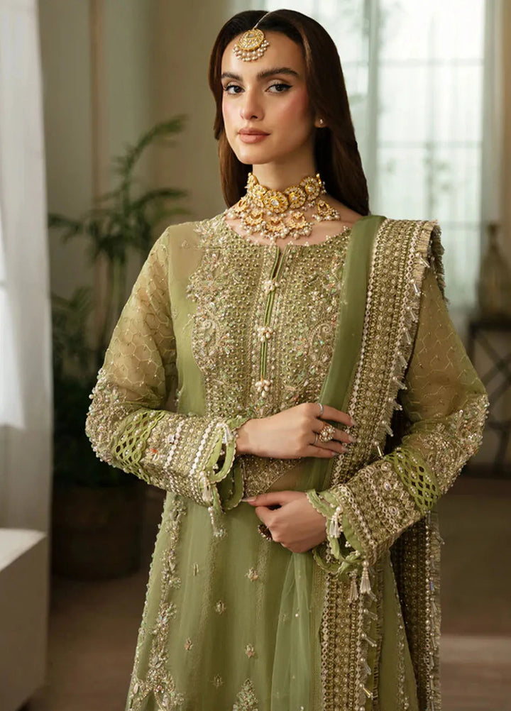 Zarin by Eleshia Embroidered Cotton Net Suits Unstitched 3 Piece ELS24ZL Jasmine - Formal Collection