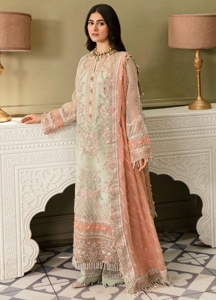 Zarin by Eleshia Embroidered Net Suits Unstitched 3 Piece ELS23UF D-04 KHIBRAT - Luxury Formal Collection