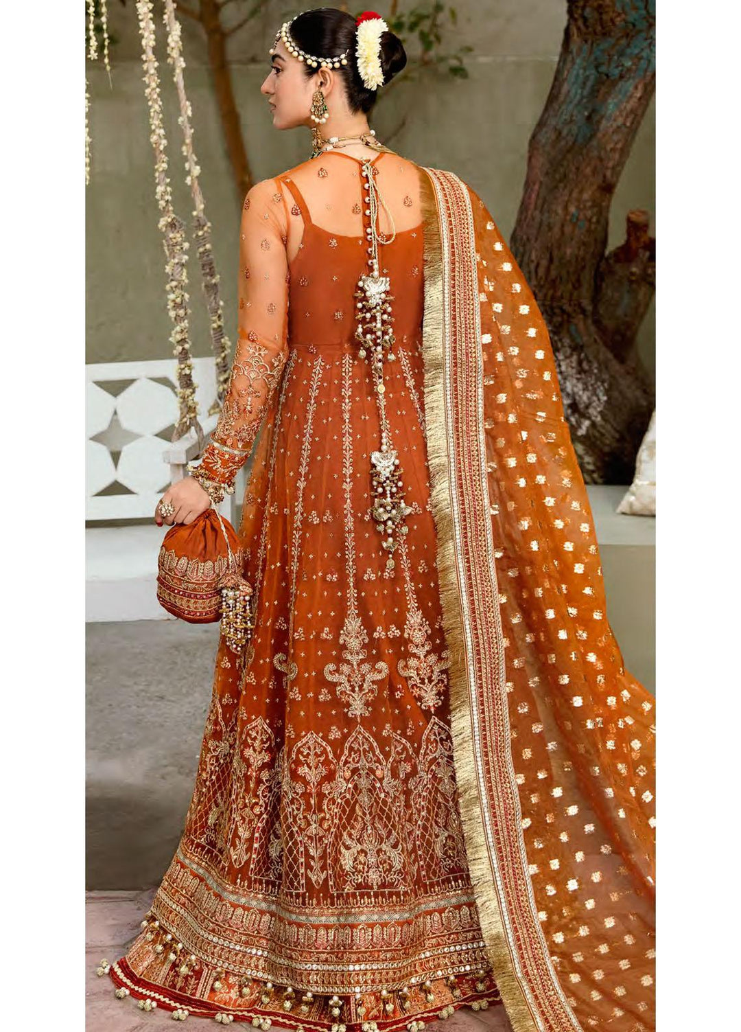 Zarin by Eleshia Embroidered Net Suits Unstitched 3 Piece ELS23UF D-06 KHWAHER - Luxury Formal Collection