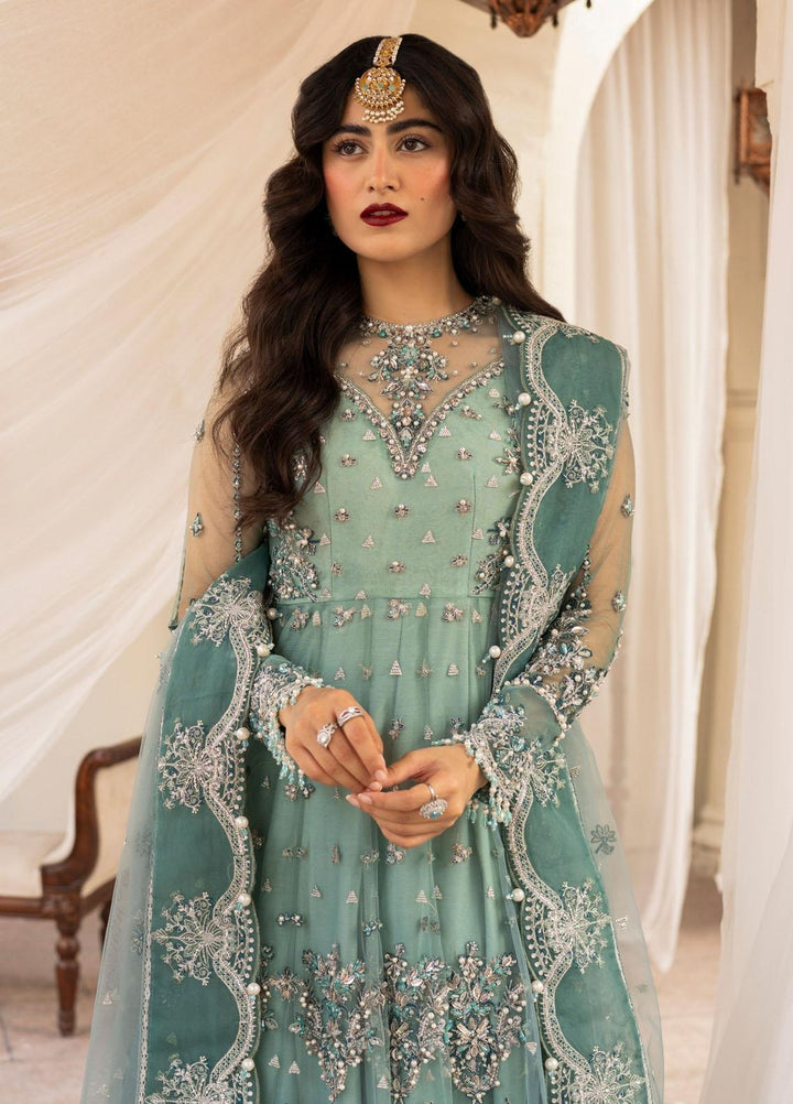Zarin By Eleshia Embroidered Net Suits Unstitched 3 Piece ELS23ZN D-01 Zarela - Wedding Collection