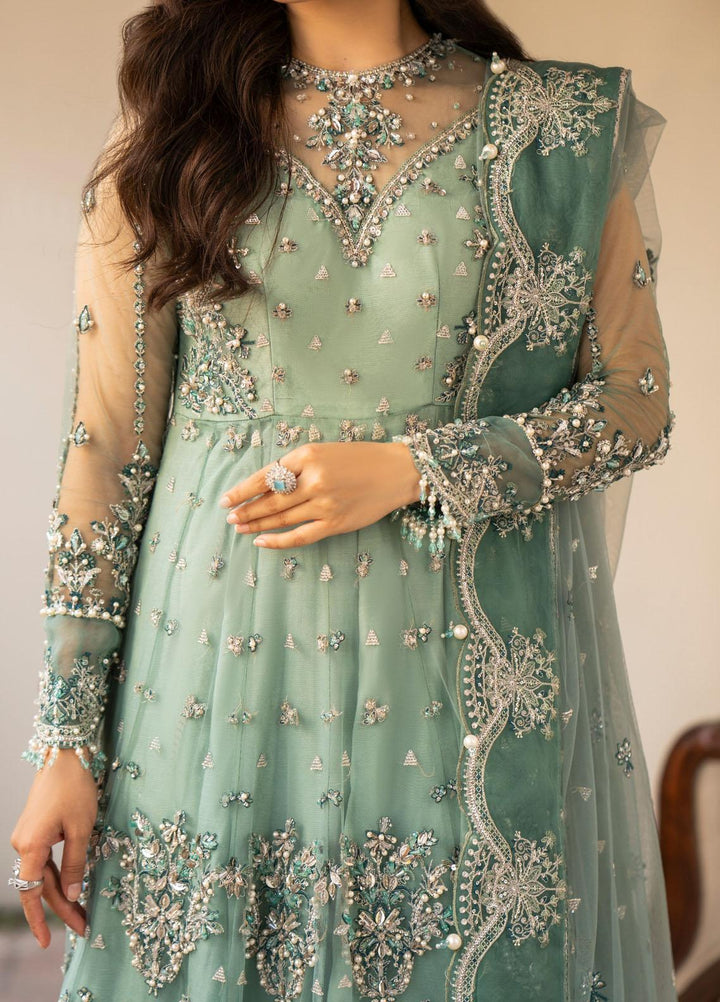 Zarin By Eleshia Embroidered Net Suits Unstitched 3 Piece ELS23ZN D-01 Zarela - Wedding Collection