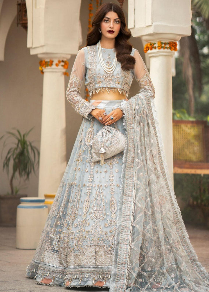 Zarin By Eleshia Embroidered Net Suits Unstitched 3 Piece ELS23ZN D-04 Nerisa - Wedding Collection