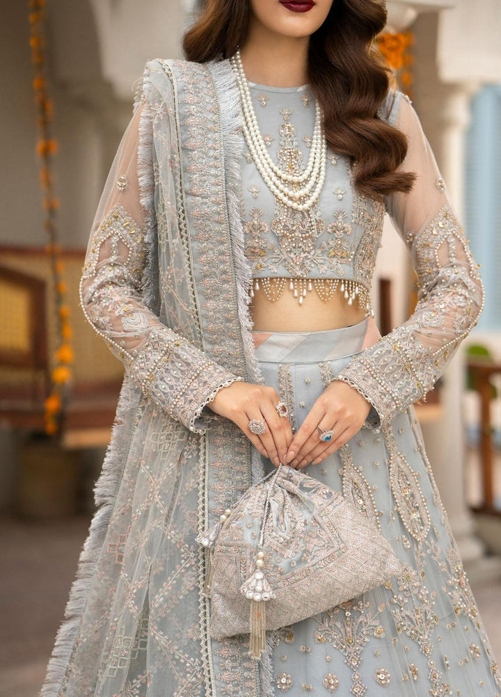 Zarin By Eleshia Embroidered Net Suits Unstitched 3 Piece ELS23ZN D-04 Nerisa - Wedding Collection