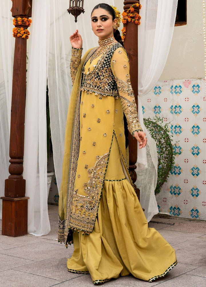 Zarin By Eleshia Embroidered Organza Suits Unstitched 3 Piece ELS23ZN D-05 Oriana - Wedding Collection