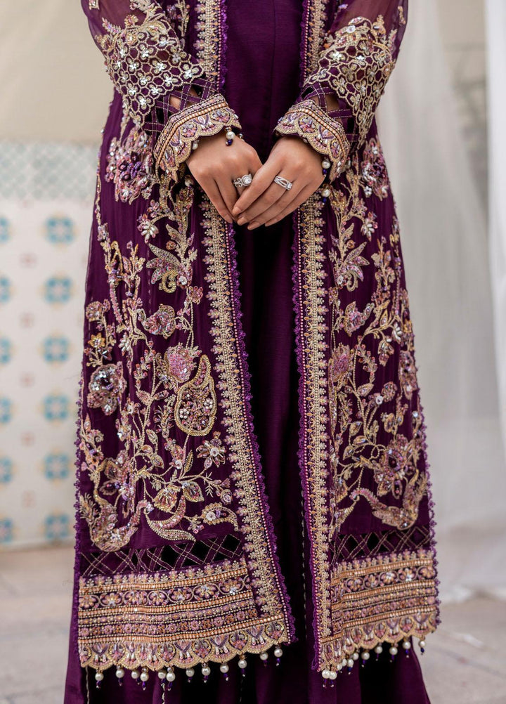 Zarin By Eleshia Embroidered Chiffon Suits Unstitched 3 Piece ELS23ZN D-07 Madea - Wedding Collection