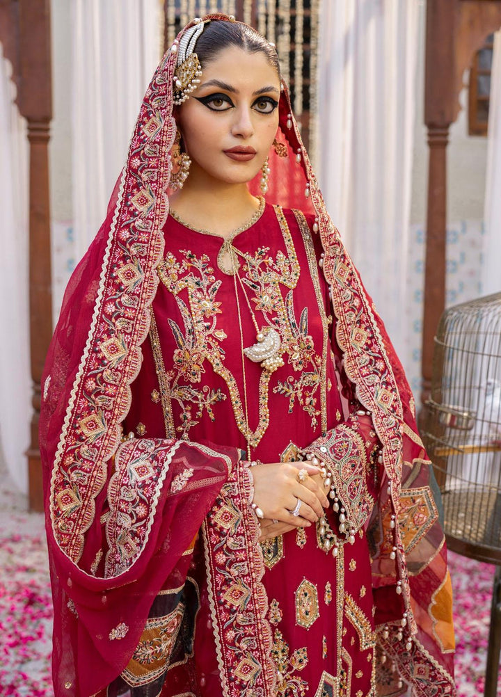 Zarin By Eleshia Embroidered Chiffon Suits Unstitched 3 Piece ELS23ZN D-08 Narina - Wedding Collection