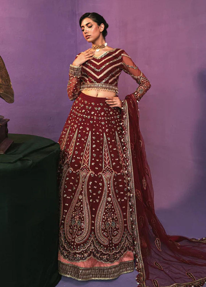 Zarish By Gisele Embroidered Net Suits Unstitched 3 Piece GL23Z LALZARI - Festive Collection