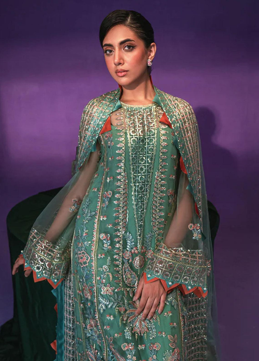 Zarish By Gisele Embroidered Net Suits Unstitched 3 Piece GL23Z NAZO - Festive Collection