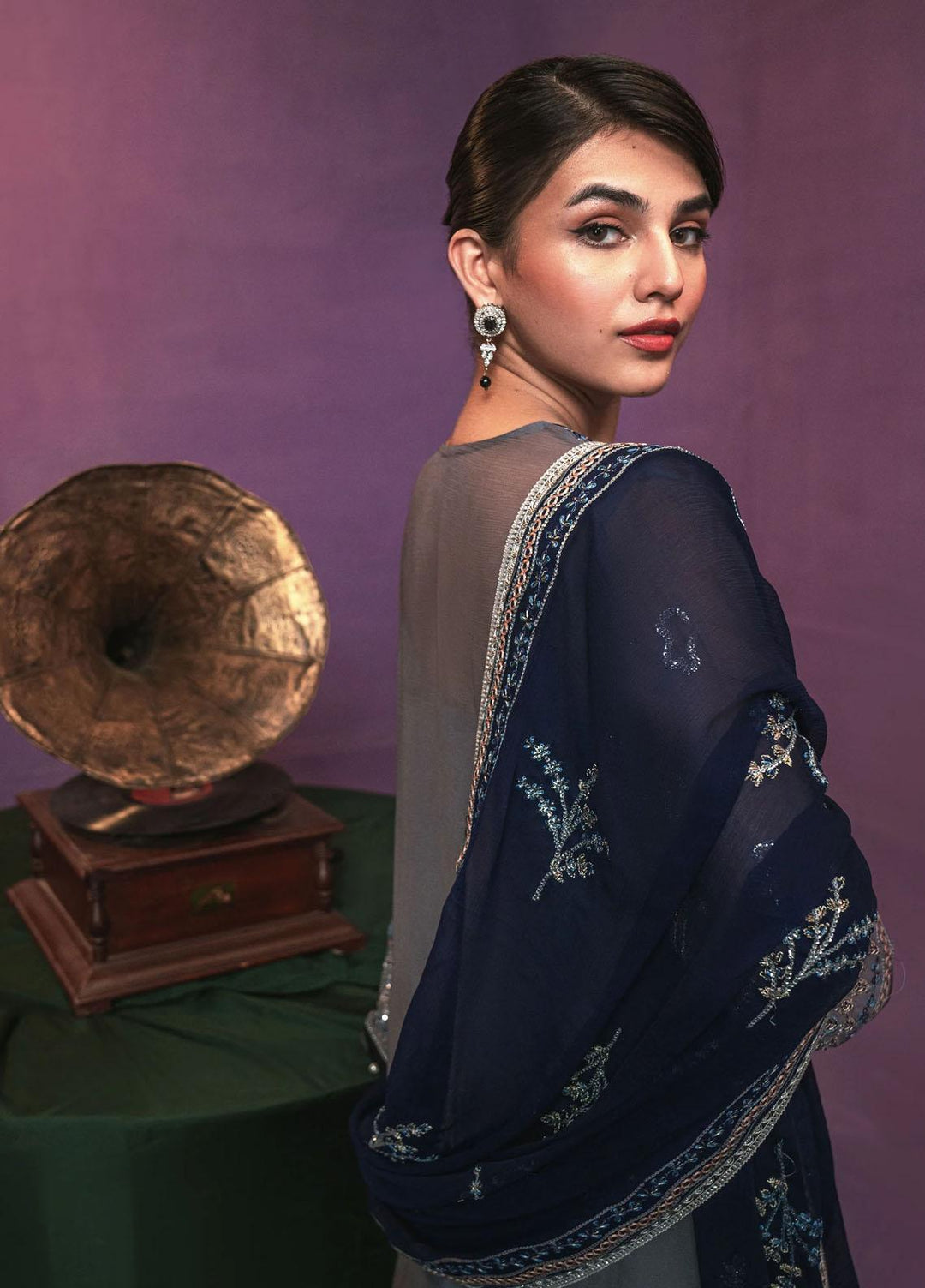 Zarish By Gisele Embroidered Chiffon Suits Unstitched 3 Piece GL23Z WAGMA - Festive Collection