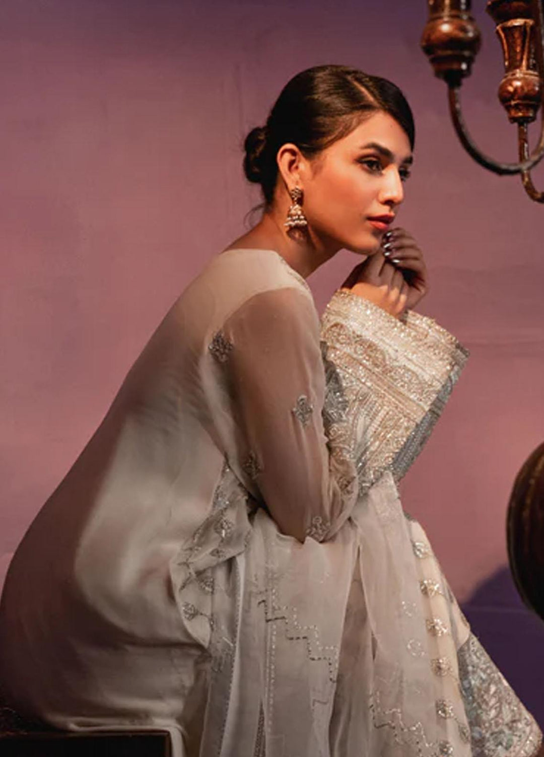 Zarish By Gisele Embroidered Chiffon Suits Unstitched 3 Piece GL23Z ZAHLA - Festive Collection