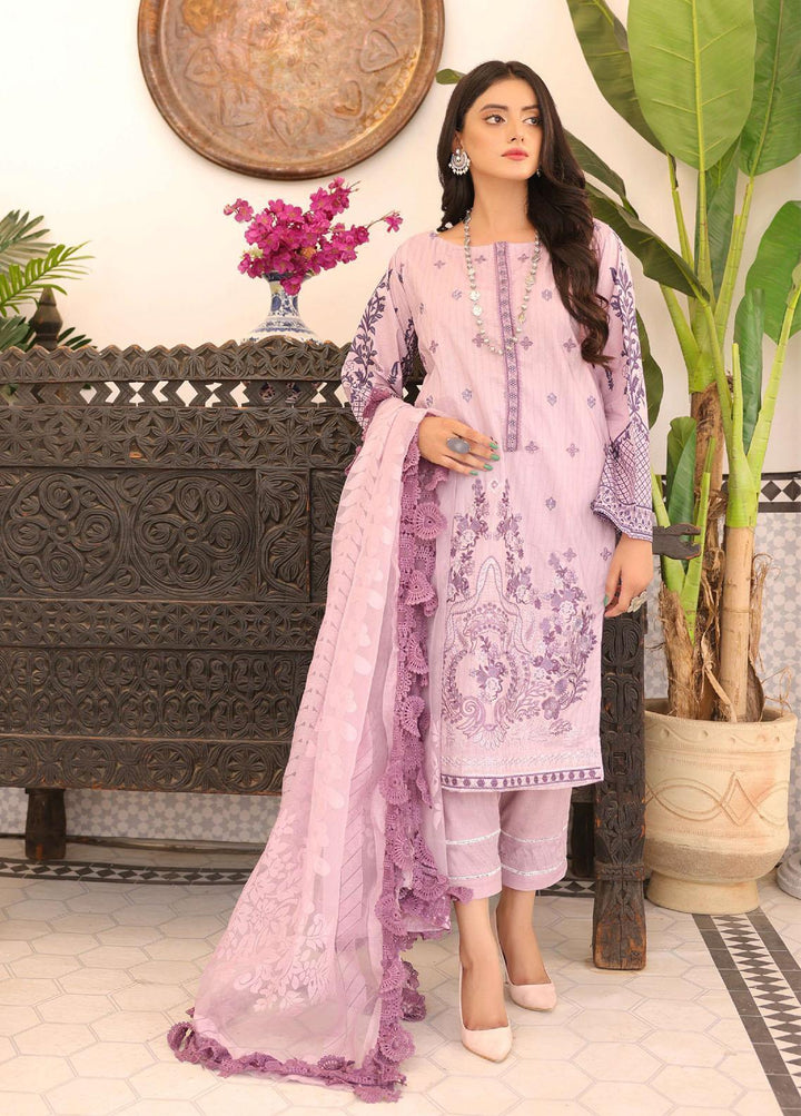 Zarish By Zara Ali Embroidered Lawn Suits Unstitched 3 Piece ZRA22F ZA-1002 - Festive Collection