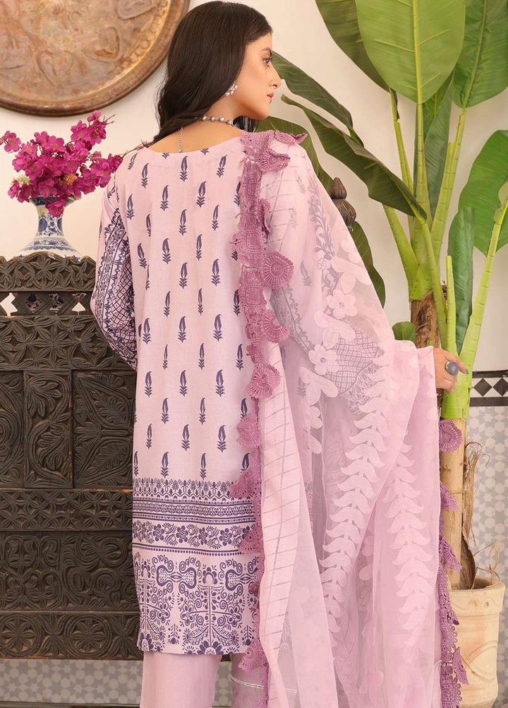 Zarish By Zara Ali Embroidered Lawn Suits Unstitched 3 Piece ZRA22F ZA-1002 - Festive Collection