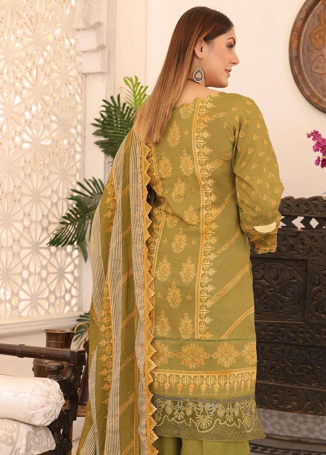 Zarish By Zara Ali Embroidered Lawn Suits Unstitched 3 Piece ZRA22F ZA-1003 - Festive Collection
