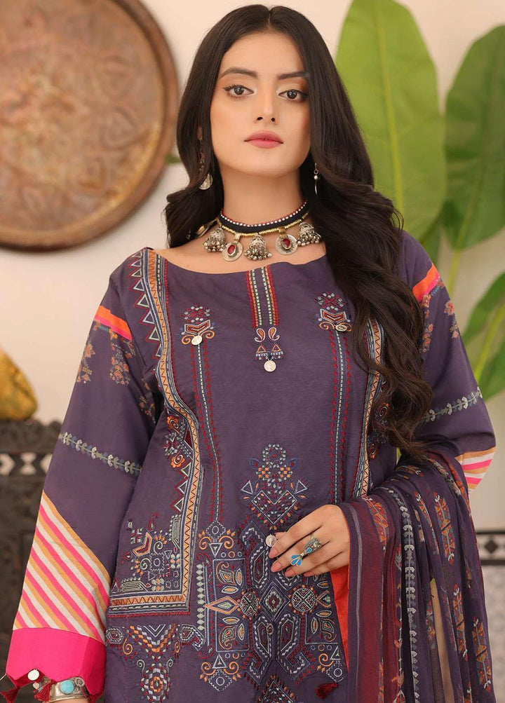 Zarish By Zara Ali Embroidered Lawn Suits Unstitched 3 Piece ZRA22F ZA-1004 - Festive Collection