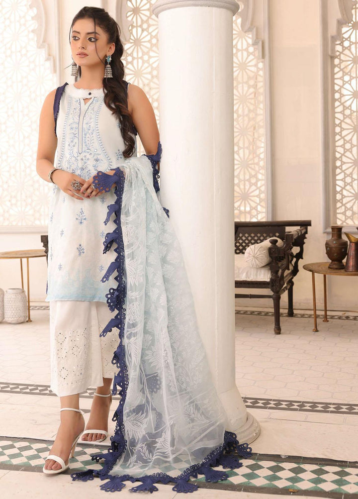 Zarish By Zara Ali Embroidered Lawn Suits Unstitched 3 Piece ZRA22F ZA-1005 - Festive Collection