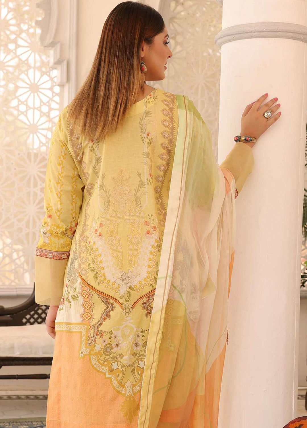 Zarish By Zara Ali Embroidered Lawn Suits Unstitched 3 Piece ZRA22F ZA-1006 - Festive Collection