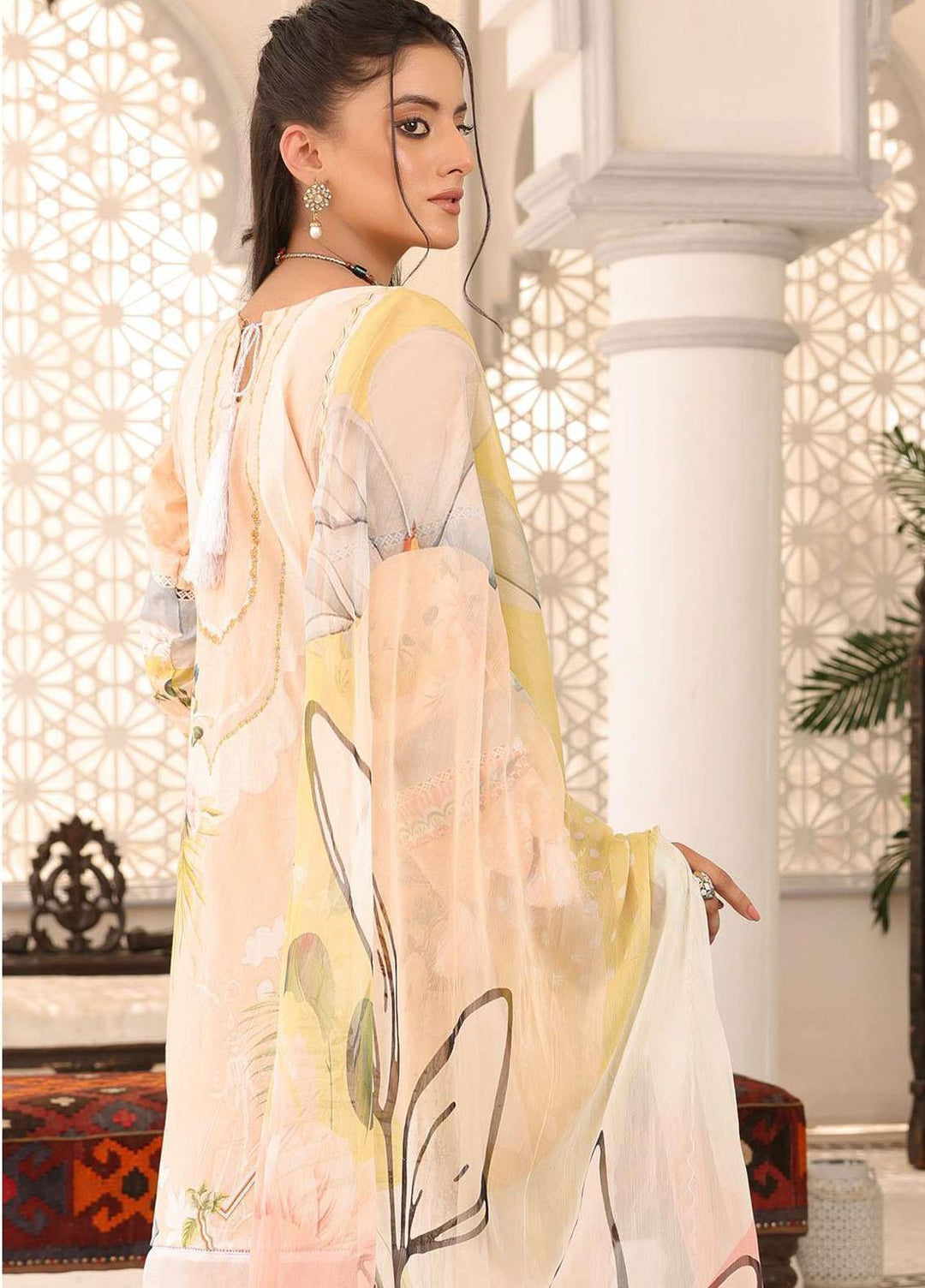 Zarish By Zara Ali Embroidered Lawn Suits Unstitched 3 Piece ZRA22F ZA-1009 - Festive Collection