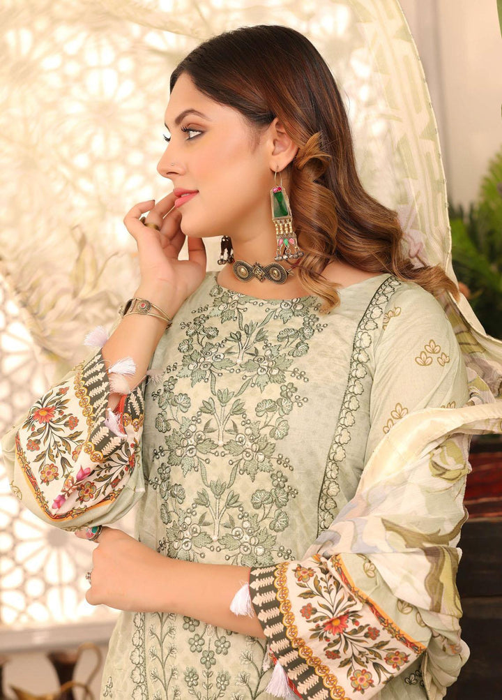 Zarish By Zara Ali Embroidered Lawn Suits Unstitched 3 Piece ZRA22F ZA-1010 - Festive Collection