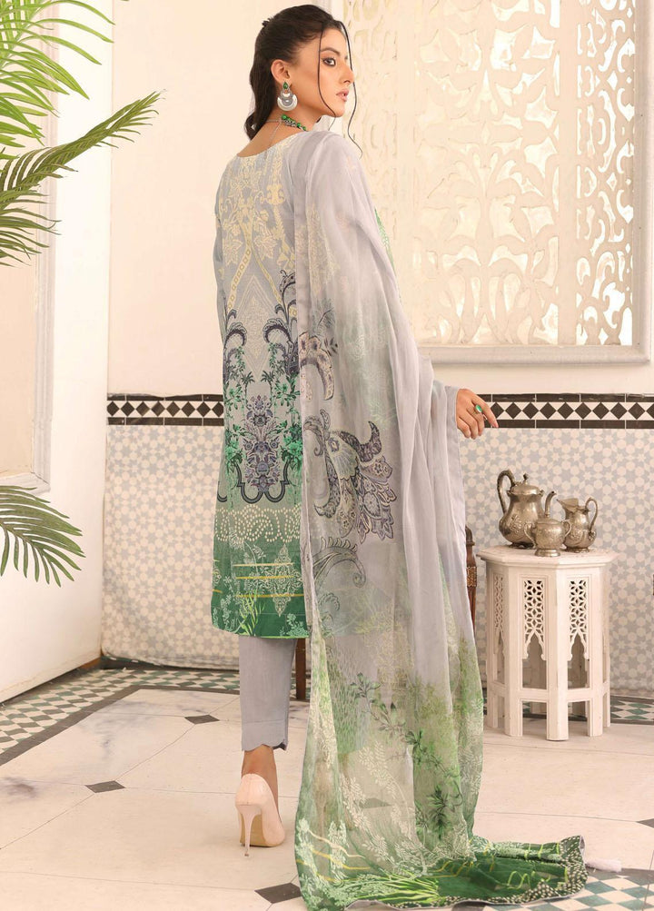 Zarish By Zara Ali Embroidered Lawn Suits Unstitched 3 Piece ZRA22F ZA-1011 - Festive Collection