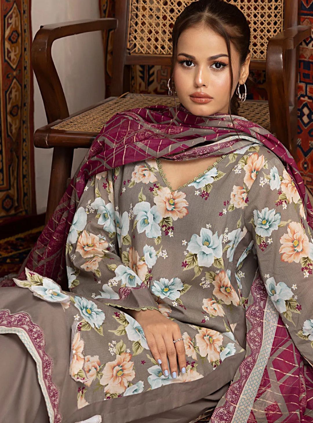Zariwa By Regalia Textiles Printed Lawn Suit Unstitched 3 Piece RGT24Z D-04 - Summer Collection