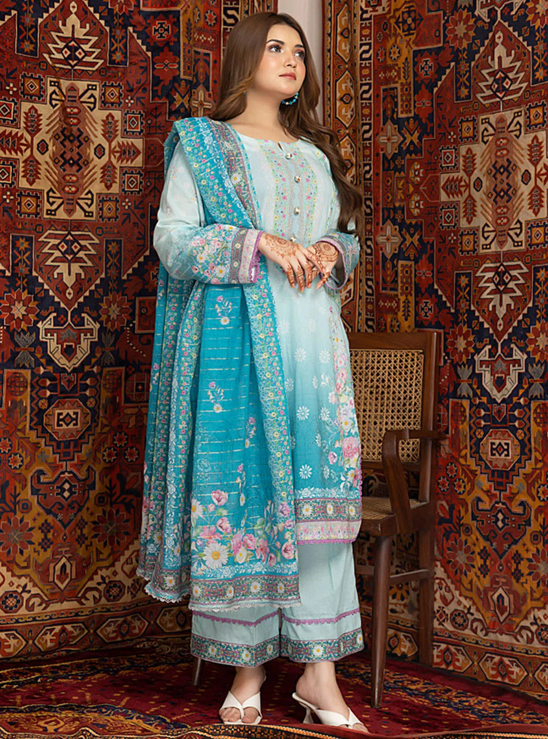 Zariwa By Regalia Textiles Printed Lawn Suit Unstitched 3 Piece RGT24Z D-08 - Summer Collection