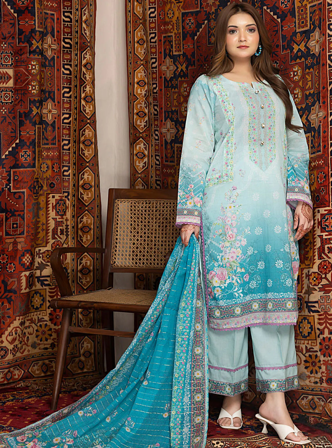 Zariwa By Regalia Textiles Printed Lawn Suit Unstitched 3 Piece RGT24Z D-08 - Summer Collection