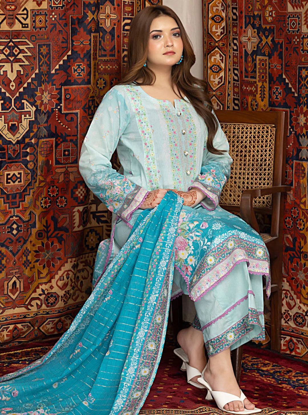 Zariwa By Regalia Textiles Printed Lawn Suit Unstitched 3 Piece RGT24Z D-08 - Summer Collection