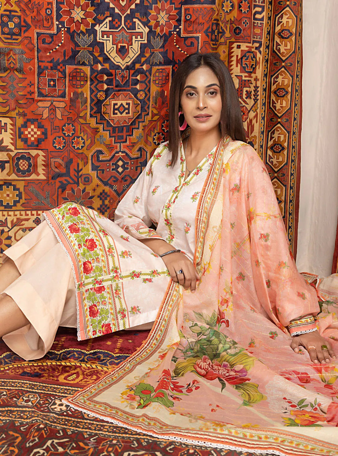 Zariwa By Regalia Textiles Printed Lawn Suit Unstitched 3 Piece RGT24Z D-10 - Summer Collection