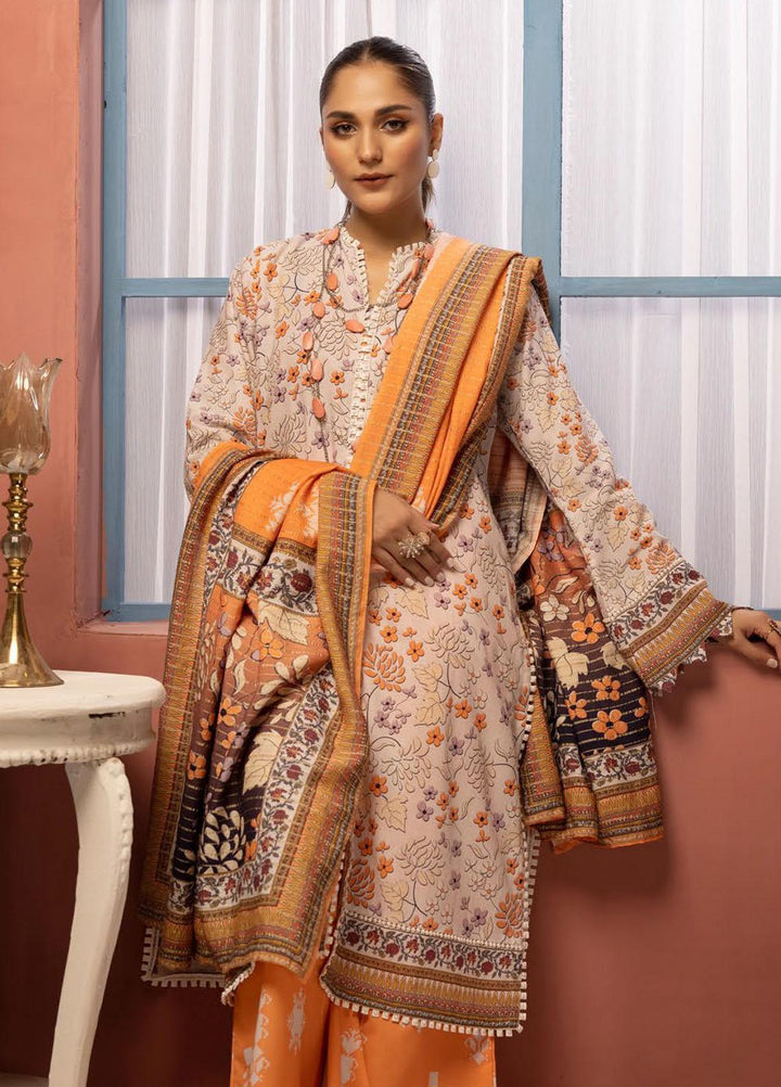 Zarki's By Riaz Arts Printed Khaddar Suits Unstitched 3 Piece RA23ZK D-01 - Winter Collection